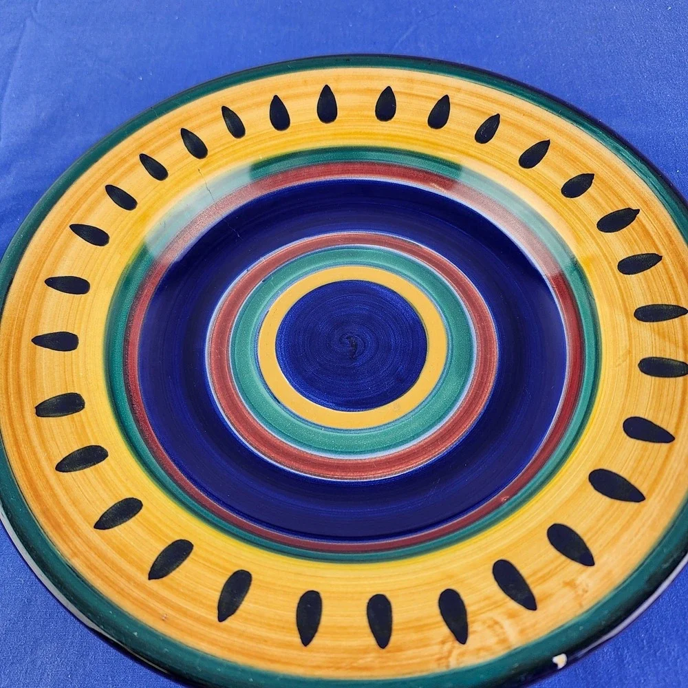 Pier 1 ITALIAN SWIRL Luncheon Salad‎ Plate Bowl 9 1/2